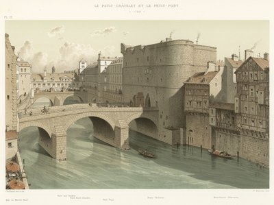 Das Petit-Châtelet und die Petit-Pont, 1780 von French School