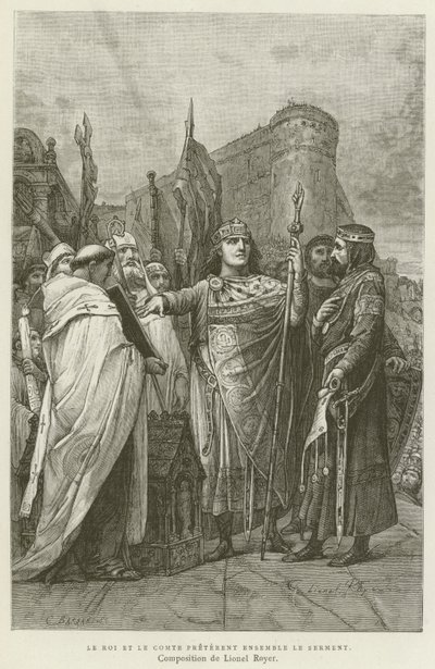 Der König und der Graf leisteten gemeinsam den Eid von French School