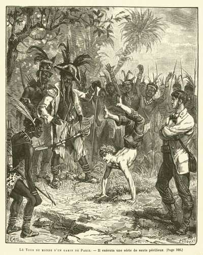 Die Weltreise eines Pariser Jungen (Gravur) von French School