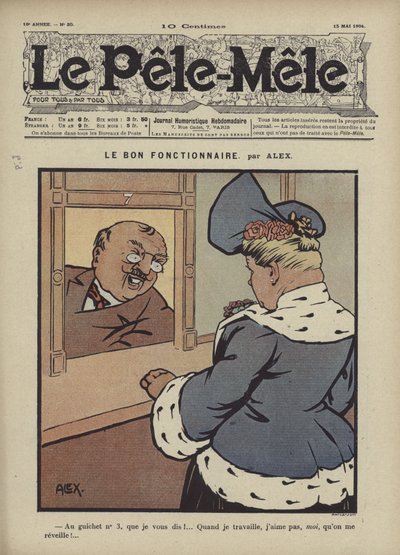 Der gute Beamte (Farblithografie) von French School