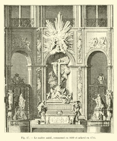 Der Hauptaltar, begonnen 1699 und fertiggestellt 1714 von French School