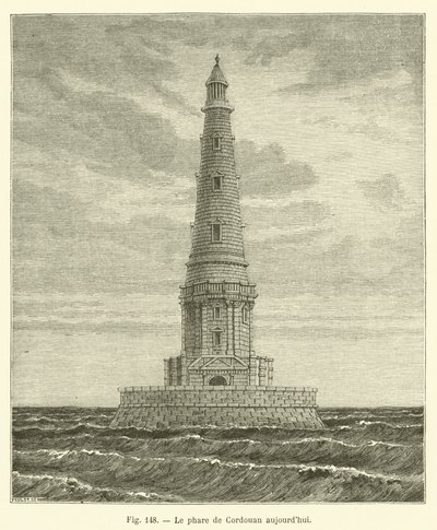 Der Leuchtturm von Cordouan heute (Gravur) von French School