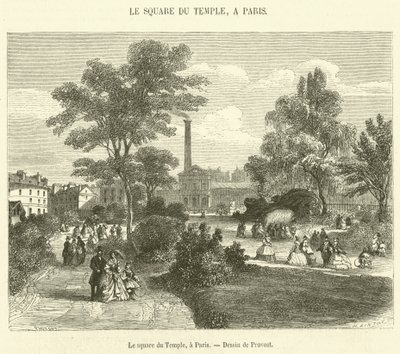 Der Tempelplatz in Paris (Stich) von French School