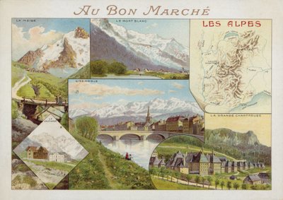 Les Alpes, Karte von French School