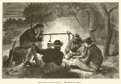 Die Kolonisten von Queensland (Gravur) von French School