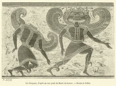 Die Gorgonen (Gravur) von French School