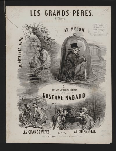 Les Grand Peres, vier philosophische Lieder von Gustave Nadaud von French School