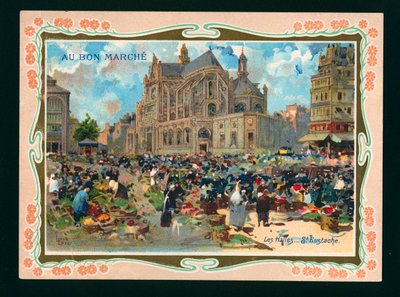 Les Halles und die Kirche St. Eustache, Paris von French School