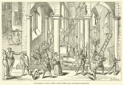 Die Bilderstürmer in Antwerpen, 1566 (Stich) von French School