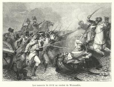 Die Rekruten von 1813 in der Schlacht von Weißenfels von French School