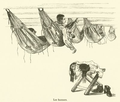 Die Hängematten (Gravur) von French School