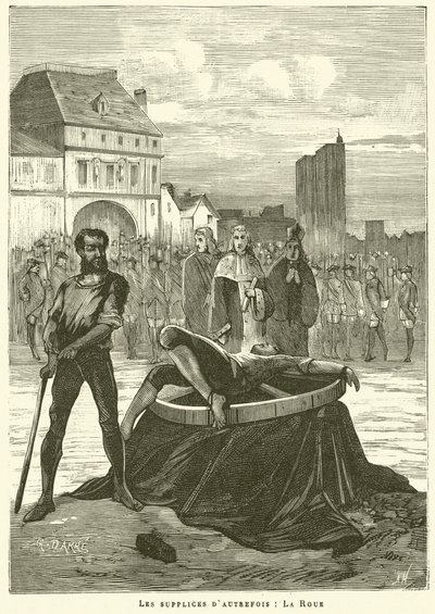 Die Folter der Vergangenheit, Das Rad (Gravur) von French School