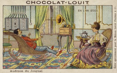 Nachrichten hören über Phonograph im Jahr 2000 von French School