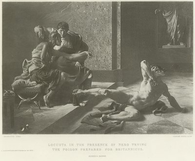 Locusta in Anwesenheit von Nero, das Gift für Britannicus testend von French School