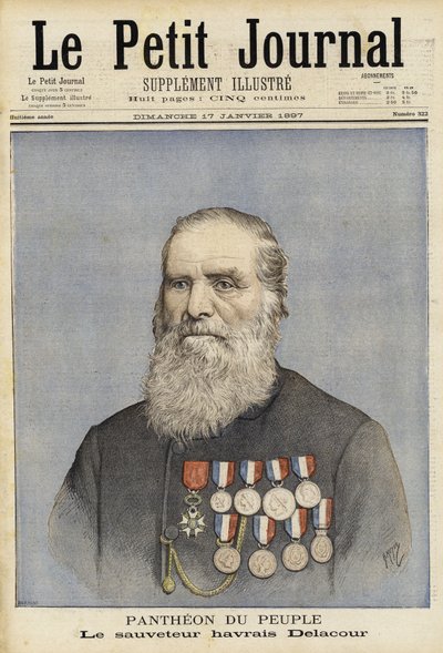 Louis-Joseph-André Delacour, französischer Seemann und Lebensretter von French School