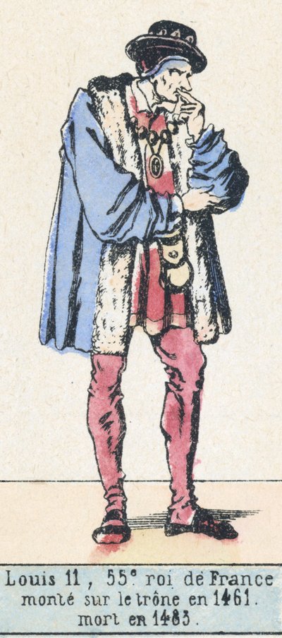 Ludwig XI., 55. König von Frankreich, bestieg den Thron 1461, gestorben 1483 von French School
