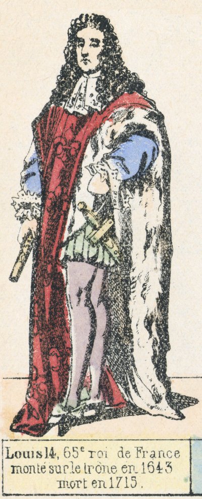 Ludwig XIV, 65. König von Frankreich, bestieg den Thron 1643, starb 1715 von French School