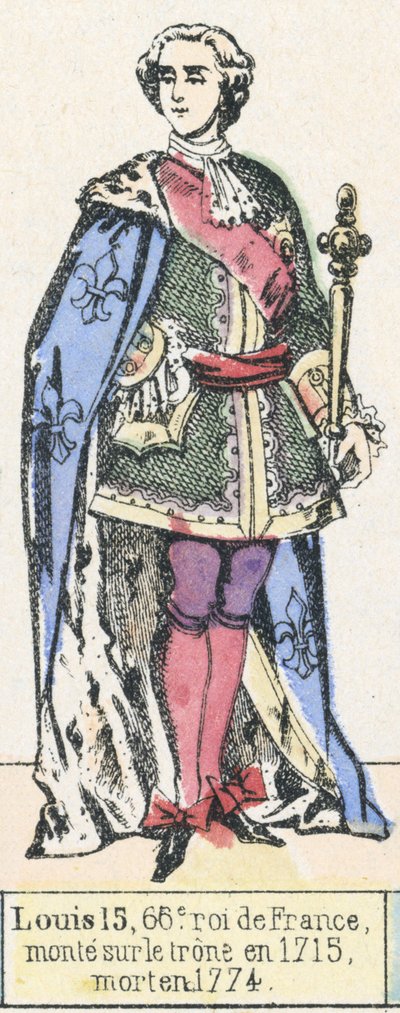 Ludwig XV., 66. König von Frankreich, bestieg den Thron 1715, gestorben 1774 von French School