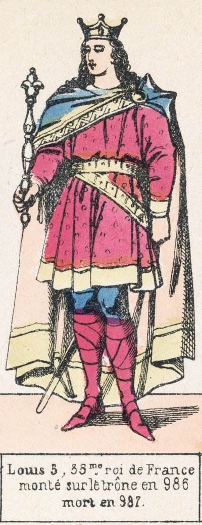Ludwig V., 35. König von Frankreich, bestieg den Thron 986, gestorben 987 von French School