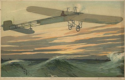 Louis Bleriot überquert den Ärmelkanal in einem schwereren als Luft Flugzeug, 25. Juli 1909 von French School