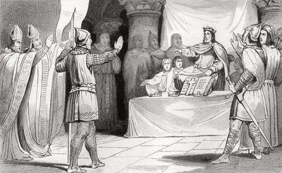 Ludwig I. (778-840) der Fromme am Hof, aus 