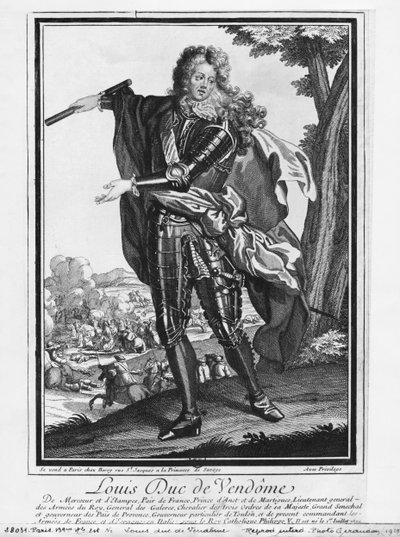 Louis Joseph de Bourbon, Herzog von Vendôme, bekannt als Der große Vendôme von French School