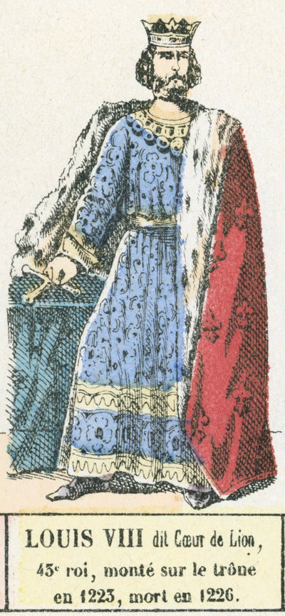 Ludwig VIII., genannt Löwenherz, 43. König, bestieg den Thron 1223, starb 1226 von French School