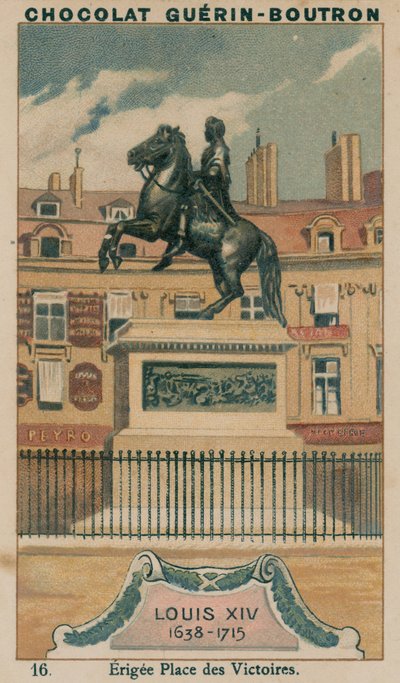Louis XIV, 1638-1715, errichtet am Place des Victoires von French School