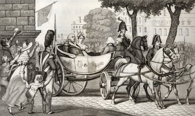 Ludwig XVIII (1755-1824) zieht bei der Restauration von 1814 in Paris ein, aus 