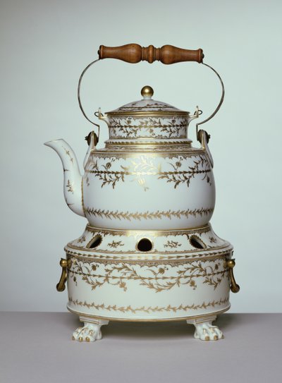 Louis XVI Porzellankessel und Ständer, hergestellt in Paris, ca. 1775-91 von French School