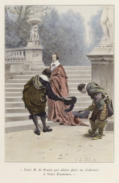 Louis de Pontis wird Kardinal Richelieu vorgestellt, 17. Jahrhundert von French School