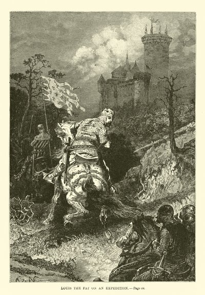 Ludwig der Dicke auf einem Feldzug von French School