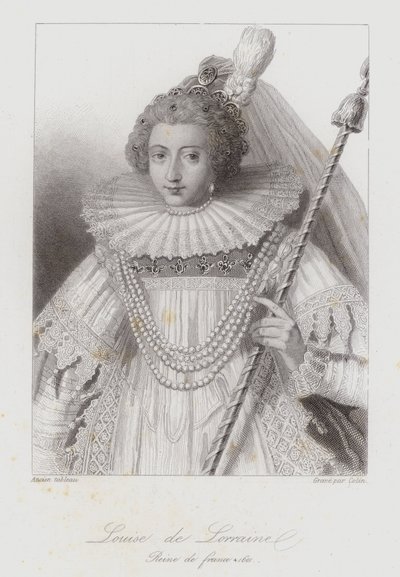 Louise von Lothringen, Königin von Heinrich III. von Frankreich (Gravur) von French School
