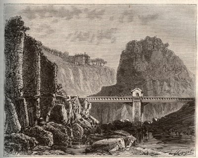Lozère: Felsen von Sainte-Madeleine von French School