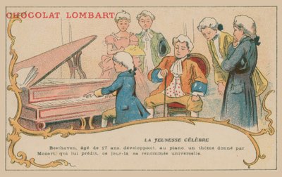 Ludwig van Beethoven spielt mit 17 Jahren Klavier von French School