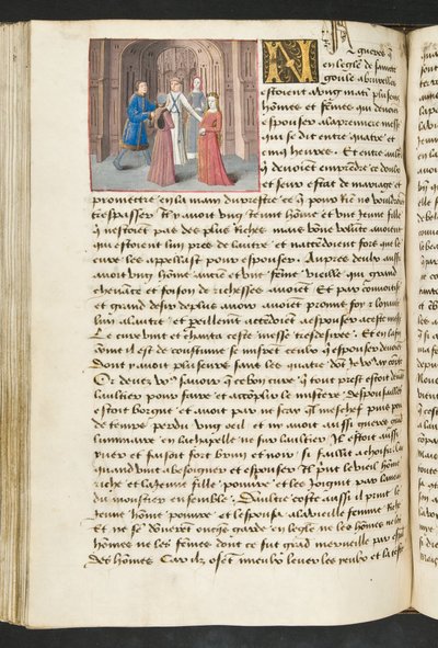 Seite aus Cent Nouvelles Nouvelles, ca. 1461-62 von French School