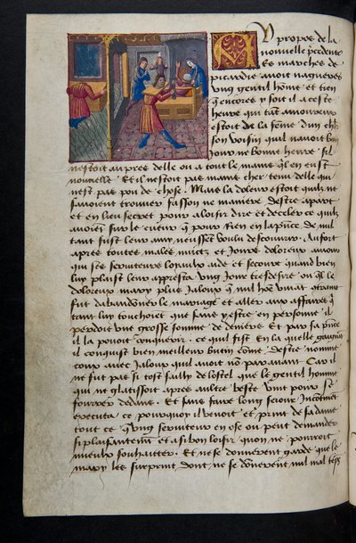 Seite aus Cent Nouvelles Nouvelles, c.1461-62 von French School