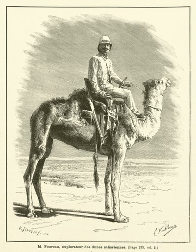 M. Foureau, Entdecker der Sahara-Dünen von French School