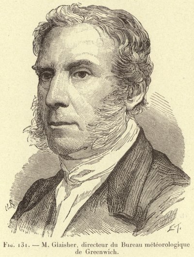 M Glaisher, Direktor des Meteorologischen Büros von Greenwich von French School