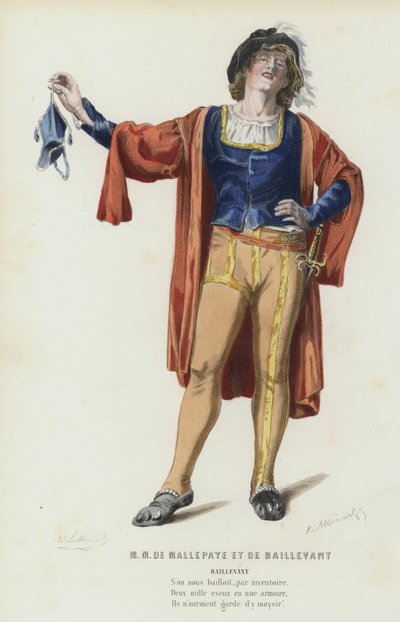 M M De Mallepaye Et De Baillevant (farbiger Stich) von French School