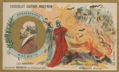 Macbeth, Chocolat Guerin-Boutron Sammelkarte von French School