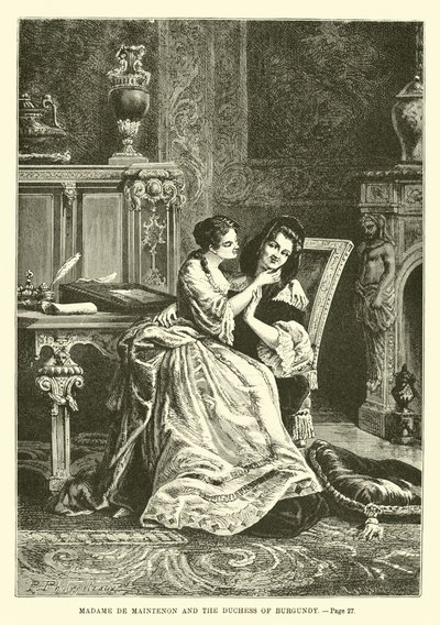 Madame de Maintenon und die Herzogin von Burgund von French School