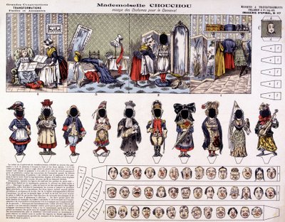 Mademoiselle Chouchou - Kostümproben für den Karneval: Verwandlungen. 19. Jahrhundert. von French School