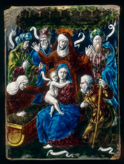 Madonna und Kind, Heilige und Propheten, Werk aus der Penicaud-Werkstatt von French School