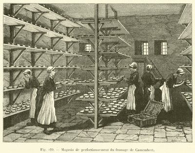 Laden zur Veredelung von Camembert-Käse von French School