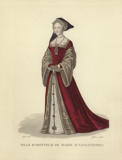 Hofdame von Maria Tudor, dritte Ehefrau von König Ludwig XII. von Frankreich von French School