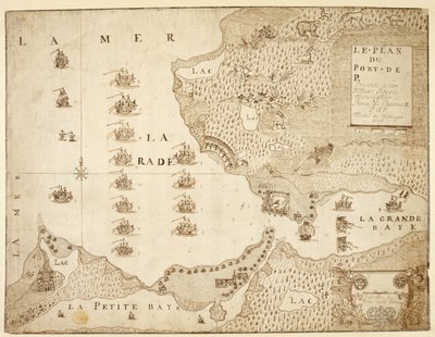 Karte des Hafens von Placentia, Kanada von French School