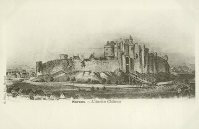 Marans, das alte Schloss (Gravur) von French School