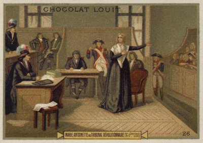 Marie Antoinette vor dem Revolutionstribunal, Französische Revolution, 14. Oktober 1793 von French School