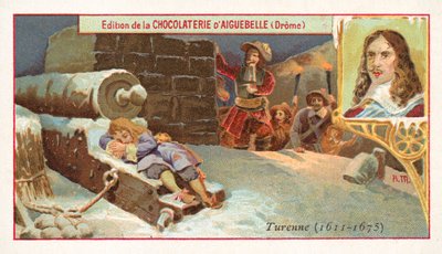 Marschall Turenne schläft auf einer Kanone am Vorabend einer Schlacht von French School
